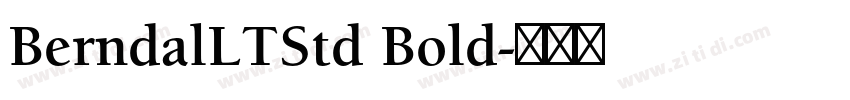 BerndalLTStd Bold字体转换